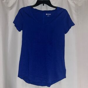 Blue V-neck Tee size small